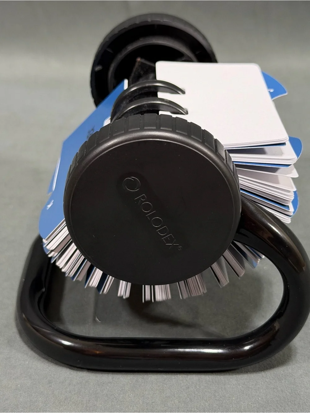 Rolodex Open Rotary Card File Desktop Business Address Organizer Black Frame A-Z